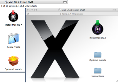 Open the Optional installs package